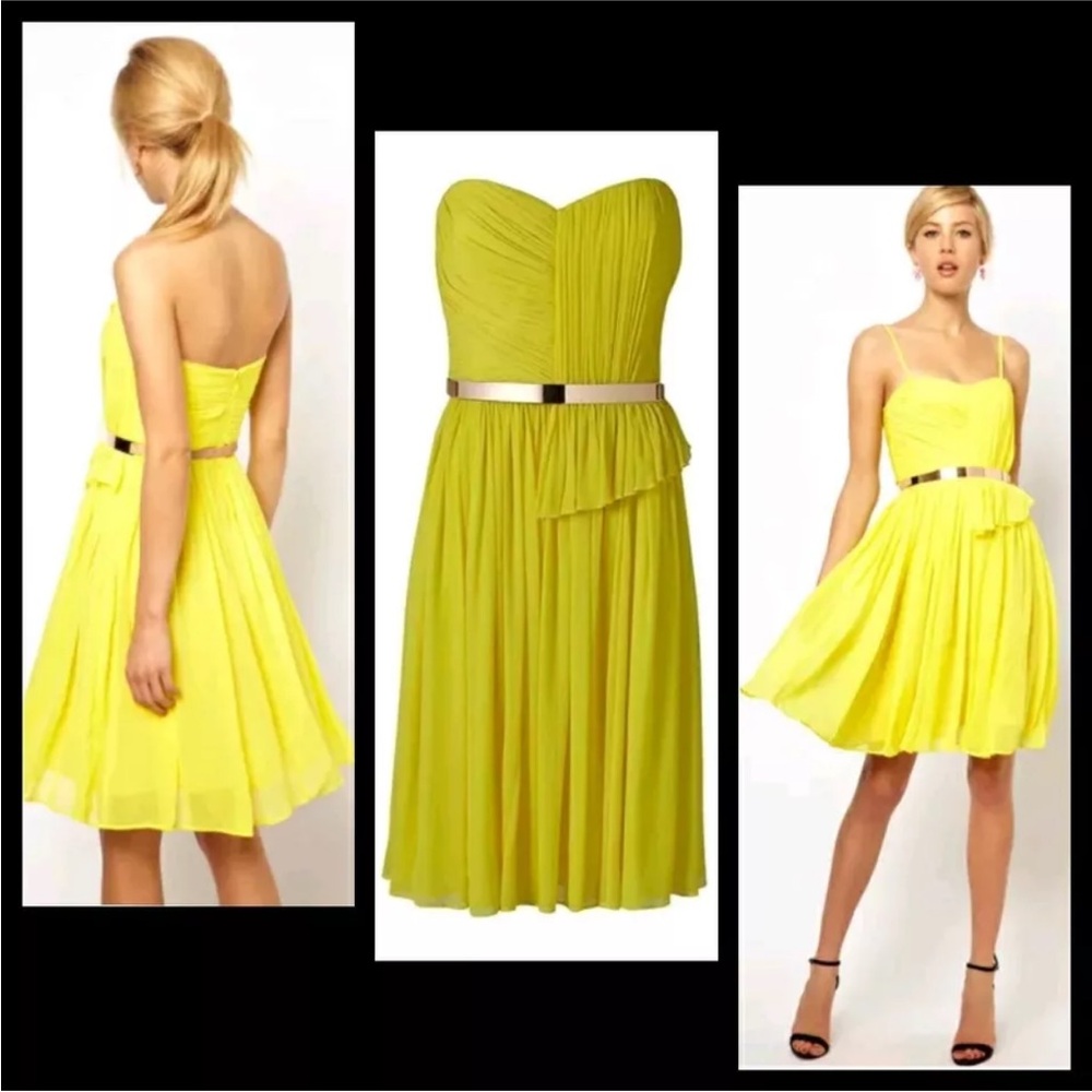 MNG Suit by Mango Canary Yellow Mini Dress